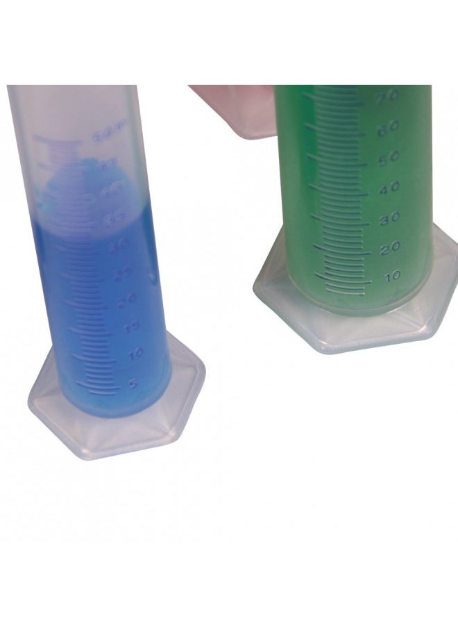 hand2mind hand2mind Graduated Cylinder Set, Polypropylene Measuring Cylinder, Plastic Graduated Cylinder Container, Lab Equipment, Lab Tubes, Chemistry Science Supplies, School Lab Supplies (Set of 7)  - Image 2