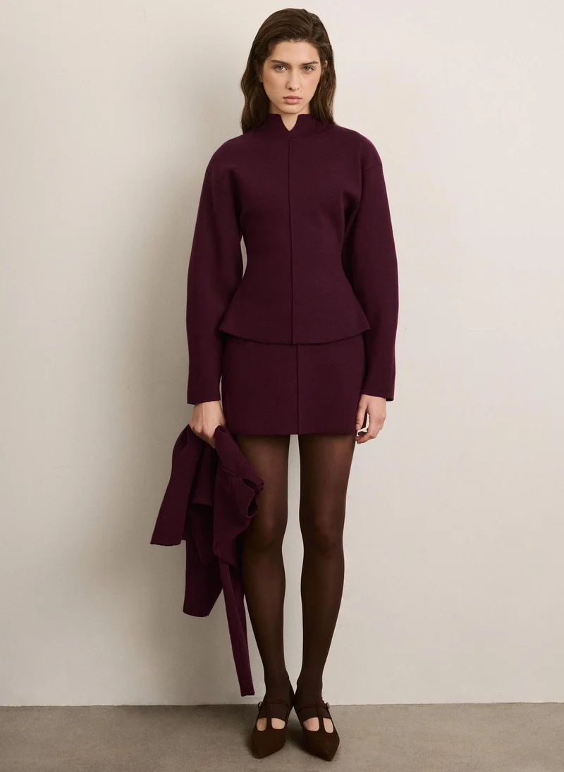 Lichi Straight mini skirt with a decorative seam