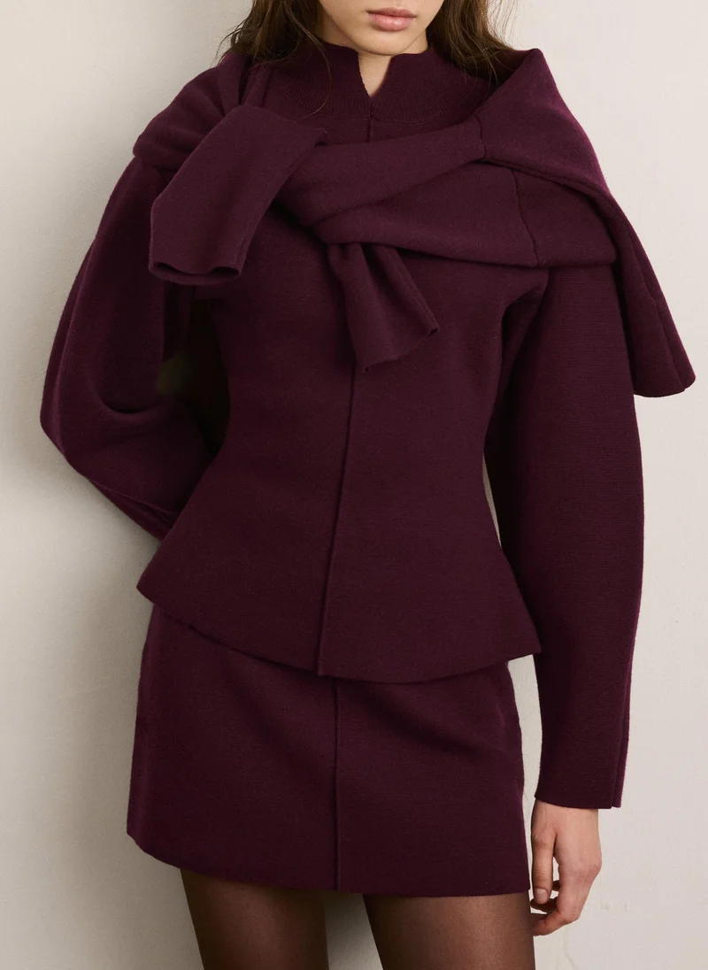 Lichi Straight mini skirt with a decorative seam