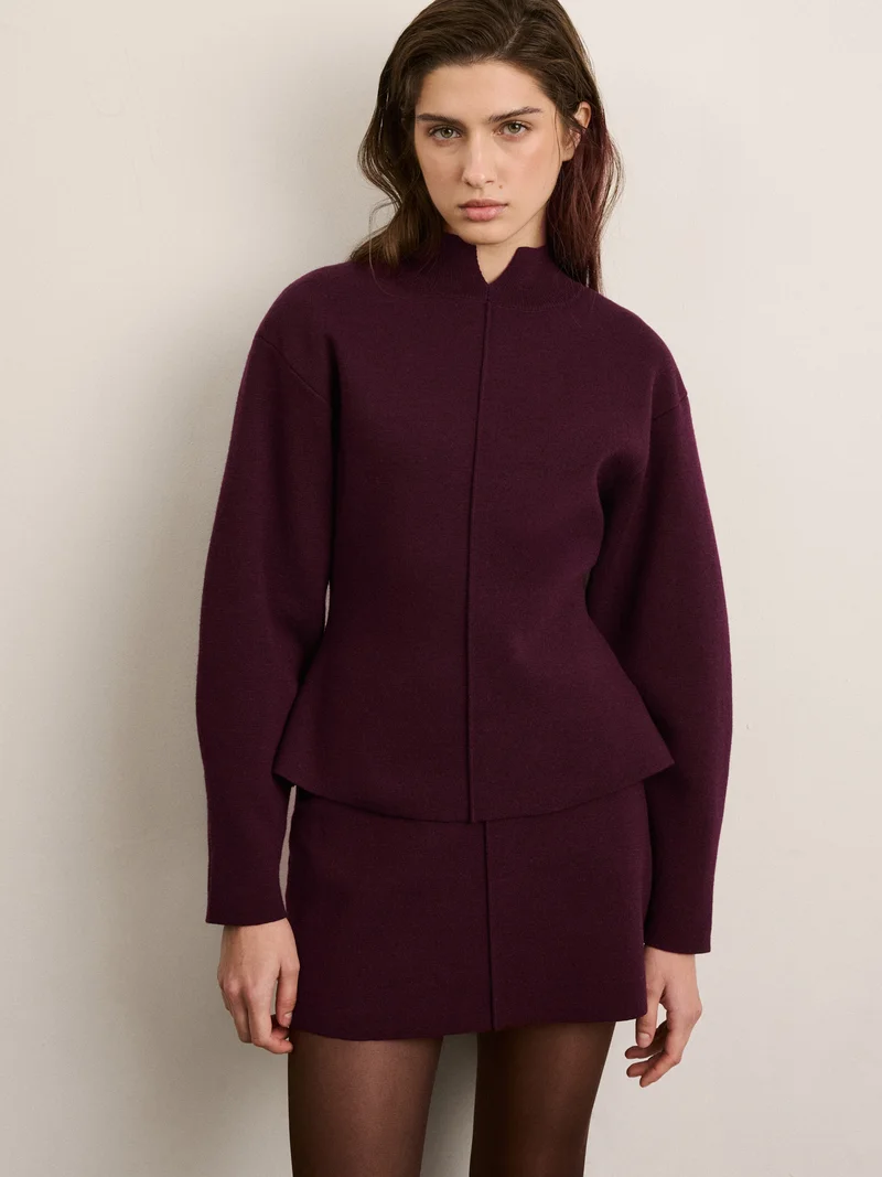 Lichi Straight mini skirt with a decorative seam