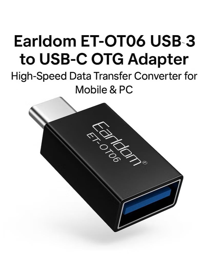 أيرلدوم محول OTG من USB 3.1 إلى USB-C من ايرلدوم ET-OT06 – لنقل البيانات سريع – وصلة تحويل للجوال والكمبيوتر - Image 1