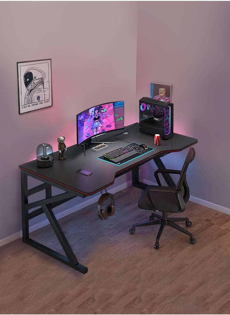 Sinyin Computer Table, K-Shaped Table Leg Design Game Table, E-Sports Table, Office Desk, Suitable For Living Room, Bedroom, Office 120x74x60cm  - Image 1