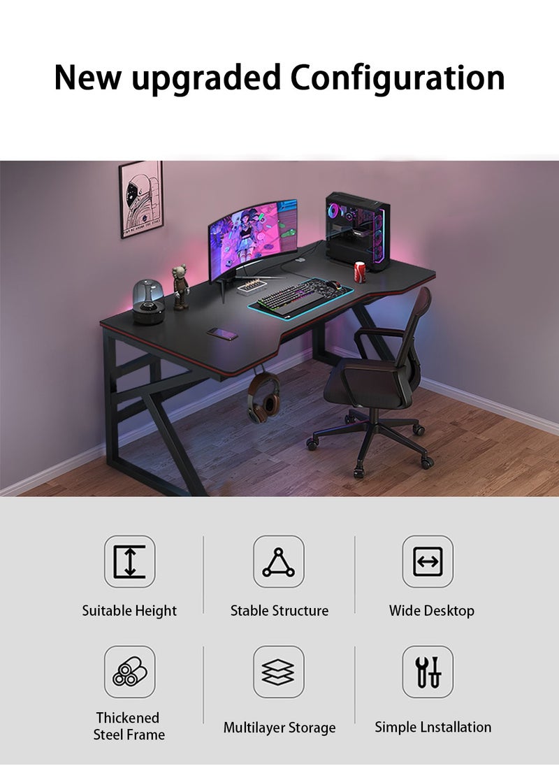 Sinyin Computer Table, K-Shaped Table Leg Design Game Table, E-Sports Table, Office Desk, Suitable For Living Room, Bedroom, Office 120x74x60cm  - Image 5