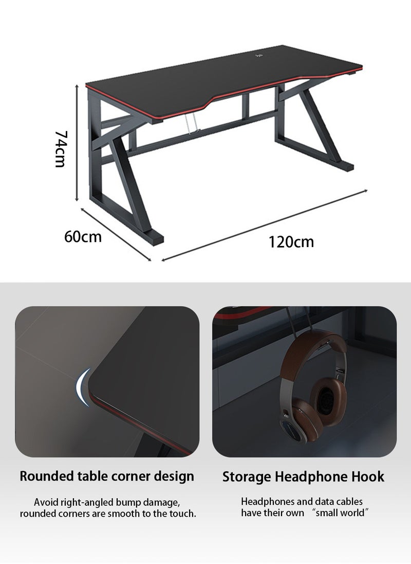 Computer Table, K-Shaped Table Leg Design Game Table, E-Sports Table, Office Desk, Suitable For Living Room, Bedroom, Office 120x74x60cm - pzsku/ZB98A6F110AC6137F5501Z/45/_/1726133993/6c2b155e-0f9d-4eac-bccb-32d46fa5fd02