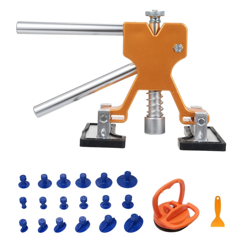 Aumotop Dent Repair Tool Kit for Car Body Dent Removal 18pcs Pads 1pcs Suction Cup 1pcs Glue Scraper - Image 1