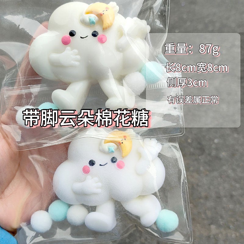 Cartoon Marshmallow Cloud Squishy Popular Style Creamy Glossy Cloud Soft Cute Girly Creative Squishy Toy - Image 3