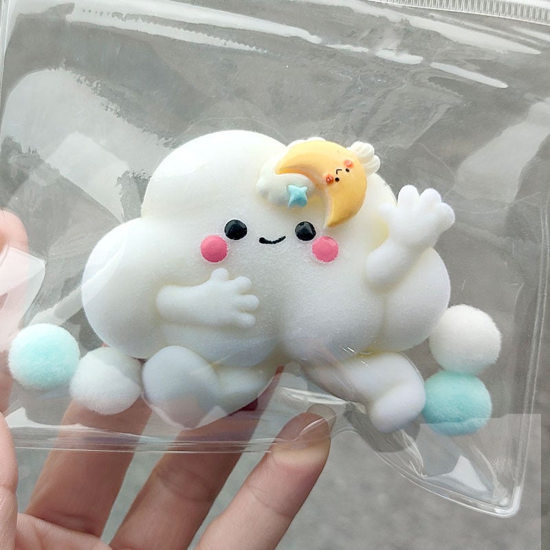 Cartoon Marshmallow Cloud Squishy Popular Style Creamy Glossy Cloud Soft Cute Girly Creative Squishy Toy - Image 5