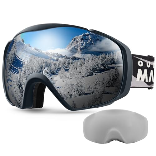 OutdoorMaster Ski Goggles with Cover Snowboard Snow Goggles OTG Anti-Fog for Youth Teenager, A01 Vlt 9.4% - Image 1