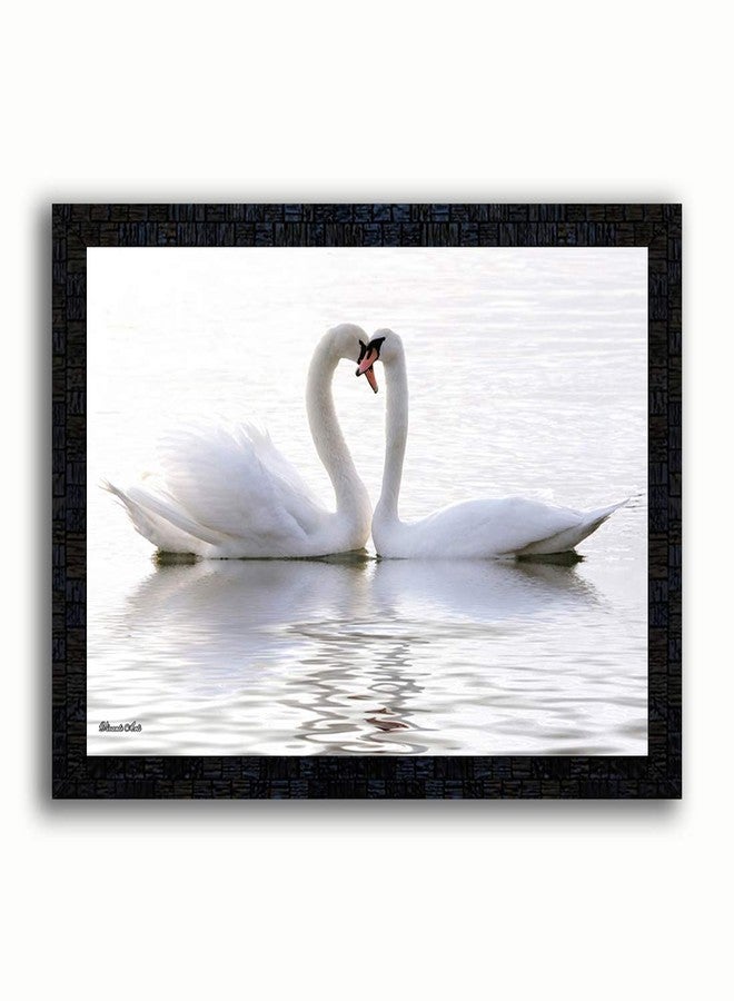 PNF Vastu Swan with Wooden Synthetic Frame Painting (13.5x19 inch, Multicolour) - Image 1