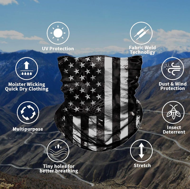 TERNNK Neck Gaiter Shield Scarf Bandana Face Mask Seamless UV Protection for Motorcycle Cycling Riding Running Headbands - Image 2