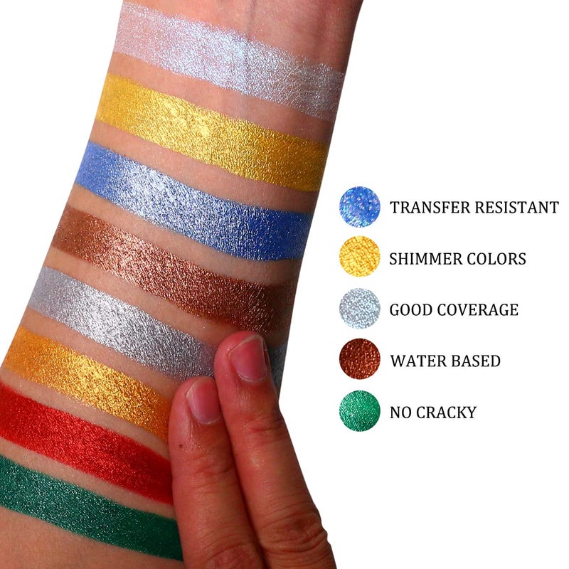 Bowitzki Water Activated Eyeliner Palette Graphic Eye Liner Smudge proof Hydra Liner-4 Colors (Green) - Image 3