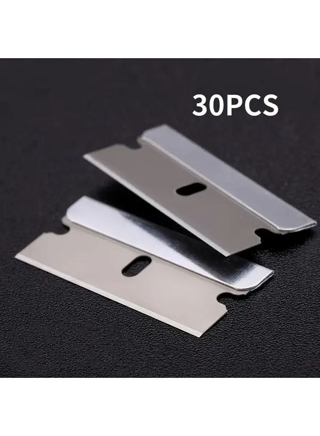 30Pcs Carbon Steel Blade Scraper For Glass Sticker Removal Kitchen Bathroom Cleaning - Image 2