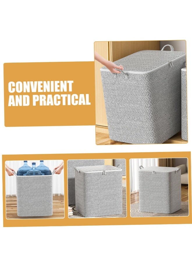 WangPangZi Large Storage Bags, Foldable Under Bed Storage Box, Duvet Storage Cover，Quilt Storage Bag, Large Capacity Foldable Fabric Organizer for Blankets, Pillows and Luggage, Space-saving Travel (35*25*20 cm / 48*44*48 cm / 56*45*56 cm / 61*50*71 cm) - Image 5