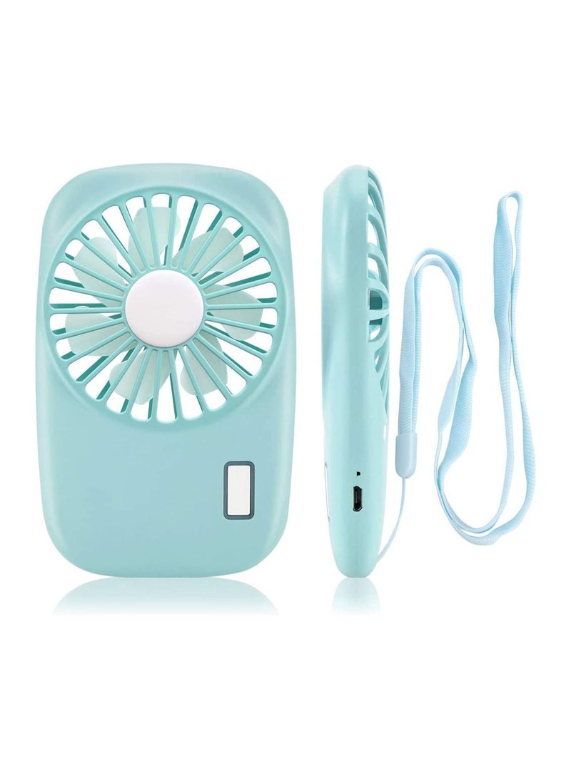 SYOSI Handheld Fan Mini Fan Powerful Small Personal Portable Fan Speed Adjustable USB Rechargeable Eyelash Fan Personal Handheld USB Fan for Outdoor, Room Hand Fan for Camping Office Travel - Image 1