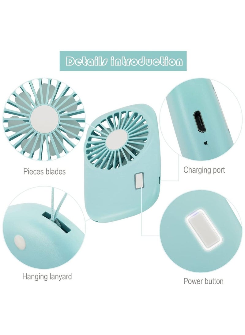 SYOSI Handheld Fan Mini Fan Powerful Small Personal Portable Fan Speed Adjustable USB Rechargeable Eyelash Fan Personal Handheld USB Fan for Outdoor, Room Hand Fan for Camping Office Travel - Image 4