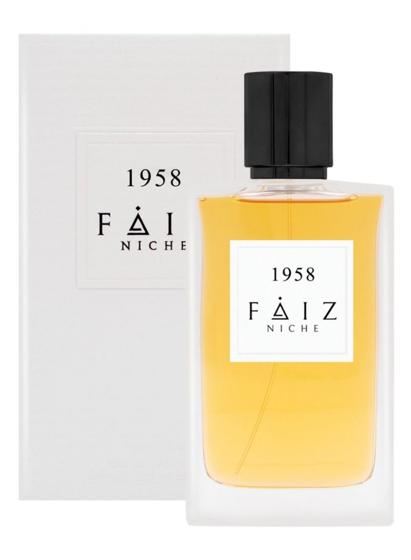 Faiz NICHE Faiz Niche Collection 1958 EDP Amber Woody Fragrance Perfume for Men and Women 80ML - Image 1