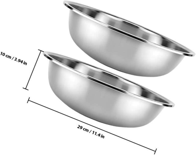 Stainless Steel Vegetable Basin Flat Bottom Metal Bowls Stackable Design Large Kitchen Mixing Bowl Household Wash Basin - Image 2