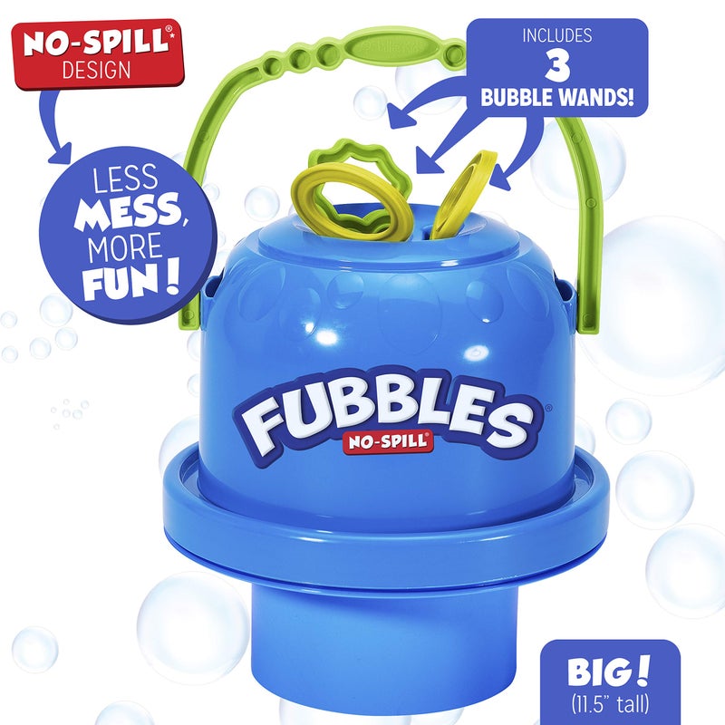 Fubbles Bubbles NoSpill Big Bubble Bucket  Bubbles for Toddlers and Kids of All Ages  Includes Fubbles Bubbles Bucket and 3 Bubble Wands Made in The USA - Image 3
