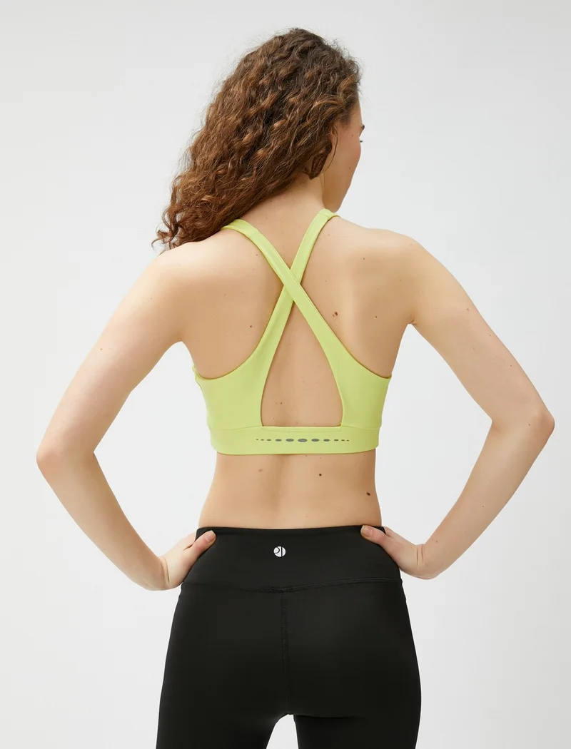 كوتون Cross Strap Sports Bra Without Cups Without Wire