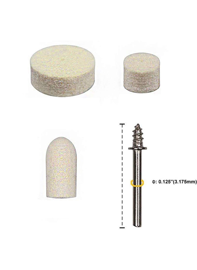 DIY Crafts DIY Crafts Pack Of 70 Pcs Combo Polishing Mandrel Kit Density Felt Head Polishing Buffing Wheel Polishing KitRotary Tools Accessories Fit For Dremel Pack Of 70 Pcs Combo Polishing Mandrel Kit  - Image 2