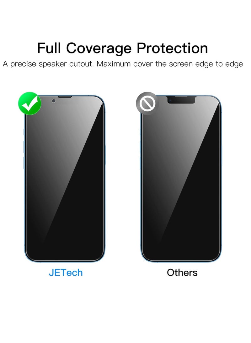 جي تيك واقي شاشة بتغطية كاملة للخصوصية لهاتف iPhone 13 و13 Pro مقاس 6.1 بوصة مضاد للتجسس من الزجاج المقوى من الحافة إلى الحافة، جراب حماية صديق للبيئة مكون من قطعتين - Image 3