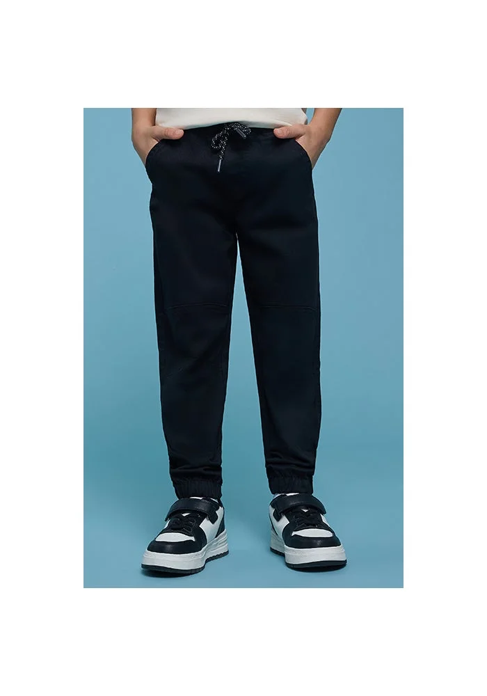 أر أند بي Solid Jogger Pants with Drawstring Waist