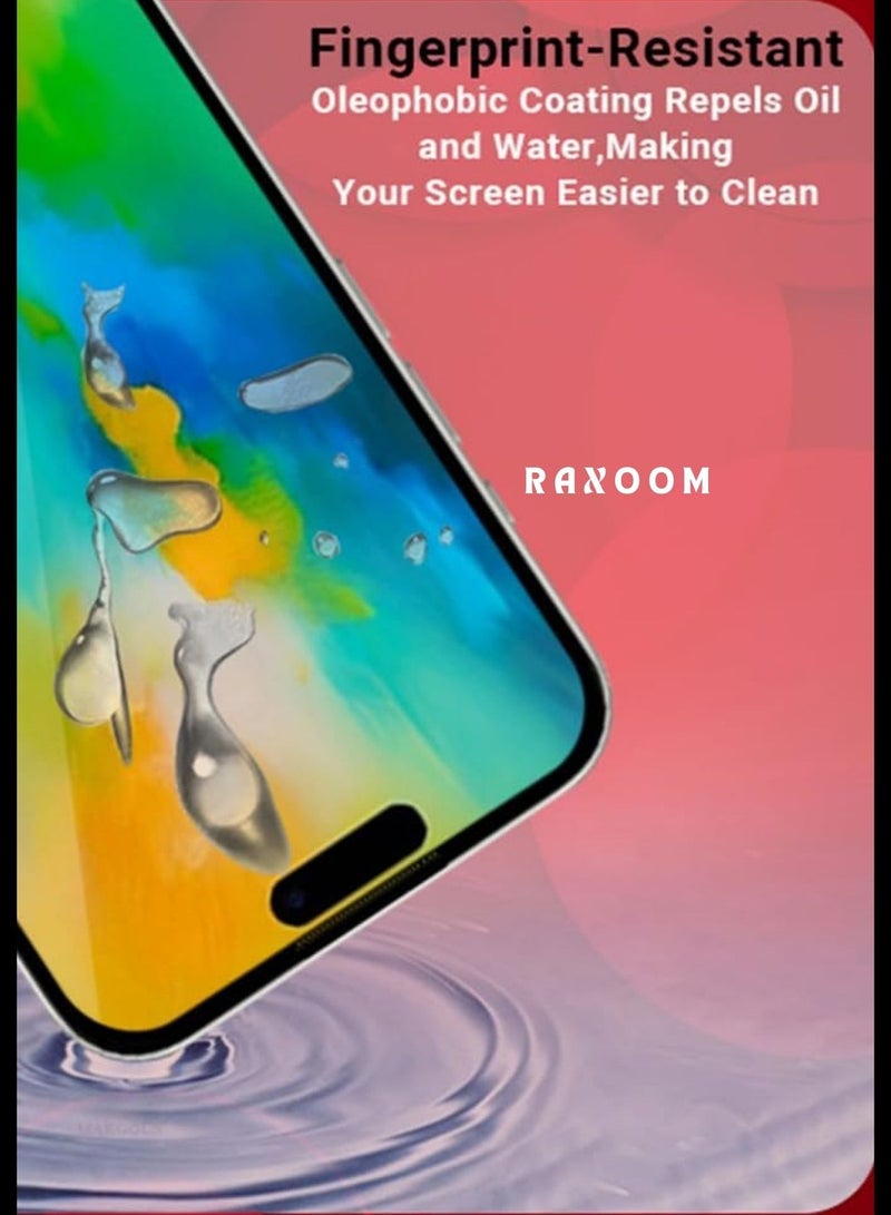 Raxoom Screen Protector for iPhone 16 Plus ,Tempered Glass 9H Case Friendly, HD Clear, Anti- Scratch, Oil Proof, Anti- Fingerprint, (black) - Image 3