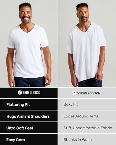 True Classic Mens V Neck T Shirts and Sweater – V-Neck Mens T-Shirts and Sweaters for Men, V-Neck Tee, Pack of 1, Carbon, XL - Image 5