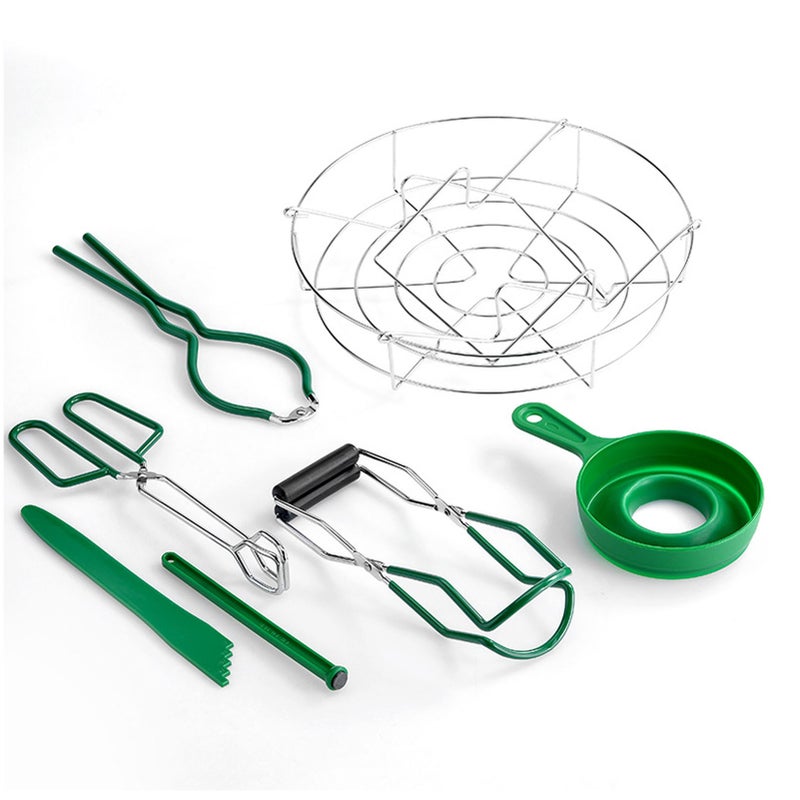 Jam Making Tools Kit: 7-Piece Heat Resistant & Durable Set - Multifunctional Design With Insulated Tongs And Carrying Basket for Home Jam Canning Enthusiasts - Image 3