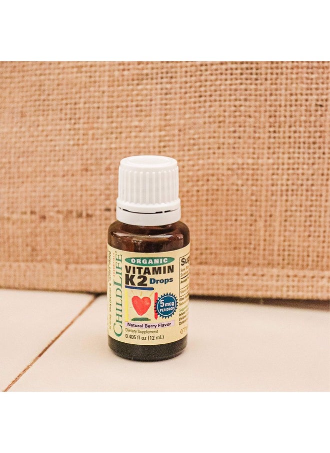 CHILDLIFE ESSENTIALS - CHILDLIFE Essentials Organic Vitamin K2 Drops - Infant Toddler Baby Vitamin K, K2 Supplement, Vitamin K2 MK7, Liquid K2, Vitamin K Drops - Natural Berry Flavor, 0.25 Fl Oz (Pack of 1) - Image 1