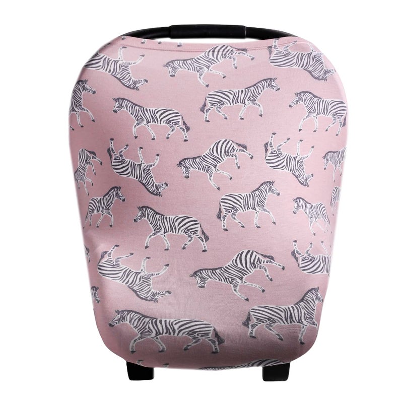 Copper Pearl Zella MultiUse Cover Car Seat Nursing Stroller Stretchy Fabric AllSeason Stylish Designs Easy Access - Image 2