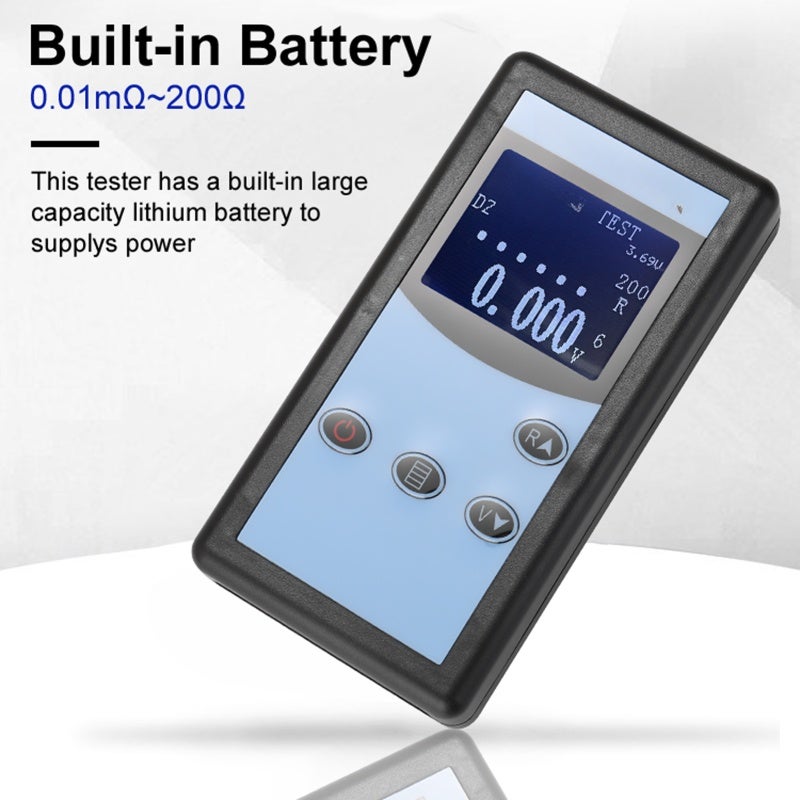 Battery Internal Resistance Tester 0.01mΩ~200Ω Wide Measuring Range - Low Resistance Measurement Function Internal Resistance Tester for Lithium Ion Alkaline Button Battery Testing - Image 5