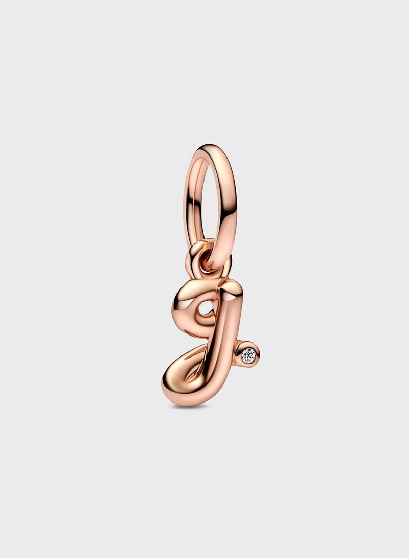 PANDORA Letter G Script Alphabet Dangle Charm