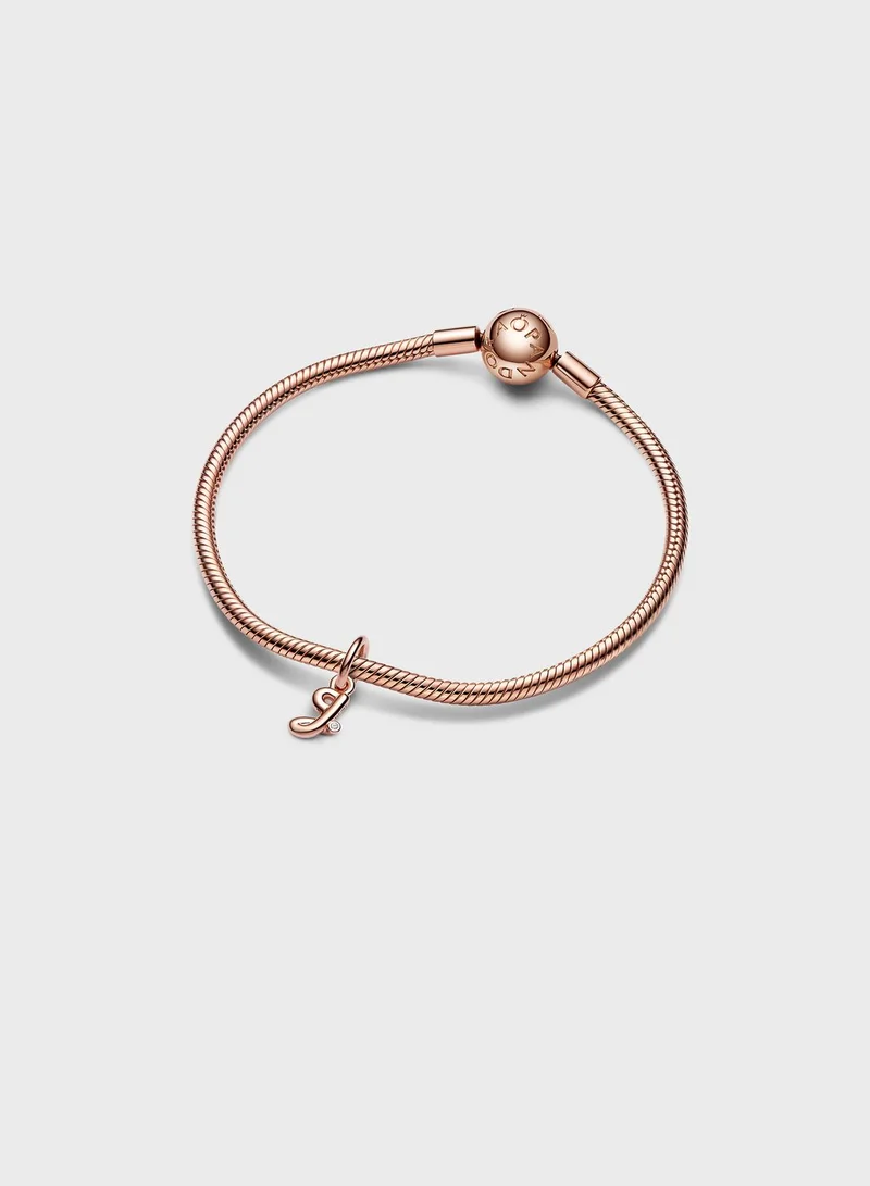 PANDORA Letter G Script Alphabet Dangle Charm