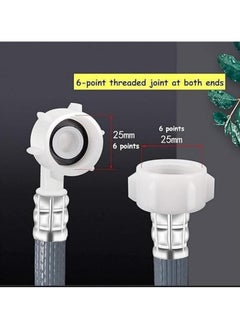 Oasisgalore Universal Inlet Hose for Washing Machine & Dishwasher - 3/4 inch Connection, Flexible, Explosion-Proof, Grey, 150cm  - Image 5