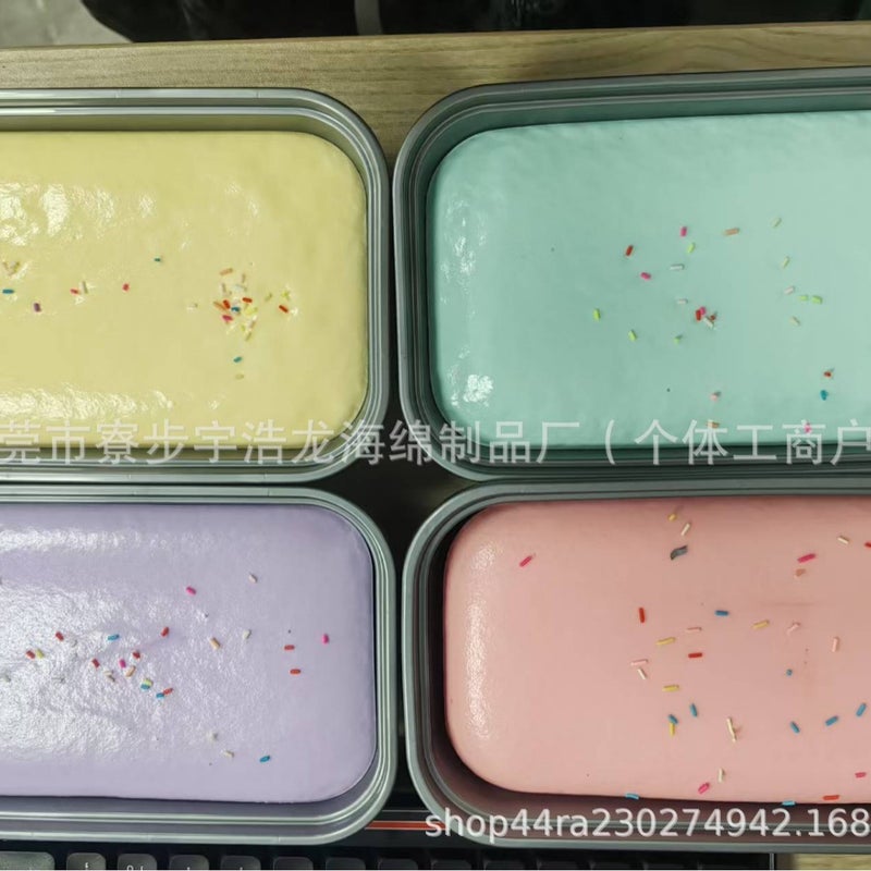 Slow Rebound Simulation Bread Box Ice Cream Squishy Toy - Image 4