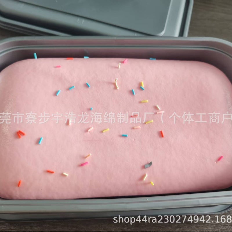 Slow Rebound Simulation Bread Box Ice Cream Squishy Toy - Image 1