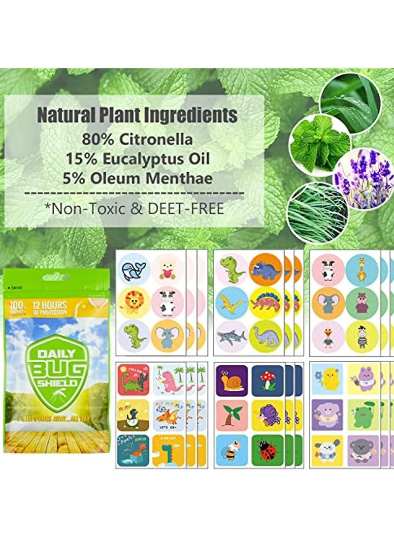 Generic 72 Pack Mosquito Patches Stickers for Kids Adult Outdoor Indoor Travel, Natural Plant Based Ingredients Mosquito Stickers with 4 Pack Mosquito Repellent Bracelets  - Image 2