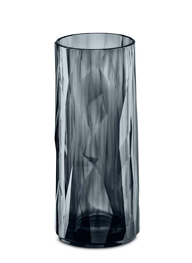 Koziol Long Drink Glass Transparent Grey Club No 3 290ml, Polycarbonate