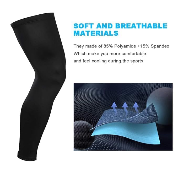 SEFLICA® UV Sun Protection Arm & Leg Sleeves Combo for Men & Women | UPF 50+ Cooling Sleeves for Outdoor Sports, Cycling, Running, Driving & Sunburn Protection | Anti-Tan - Image 5
