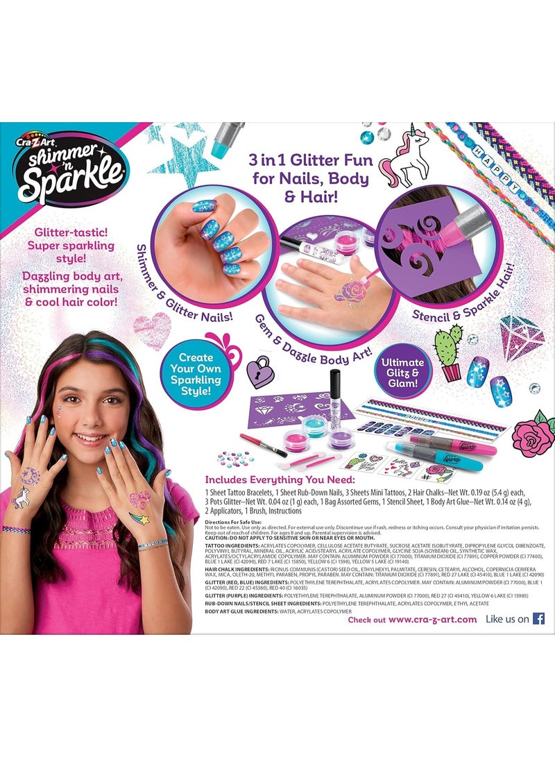 Shimmer N Sparkle مجموعة الجمال المتلألئة 3 في 1 النهائية - Image 2