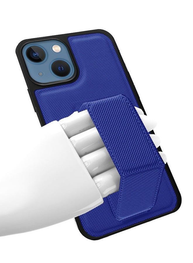 CATANES Shockproof Case with Integrated Hand Strap for iPhone 13 - Foldable Kickstand and Anti-Drop Protection for Secure Grip and Hands-Free Viewing - Blue - Image 4