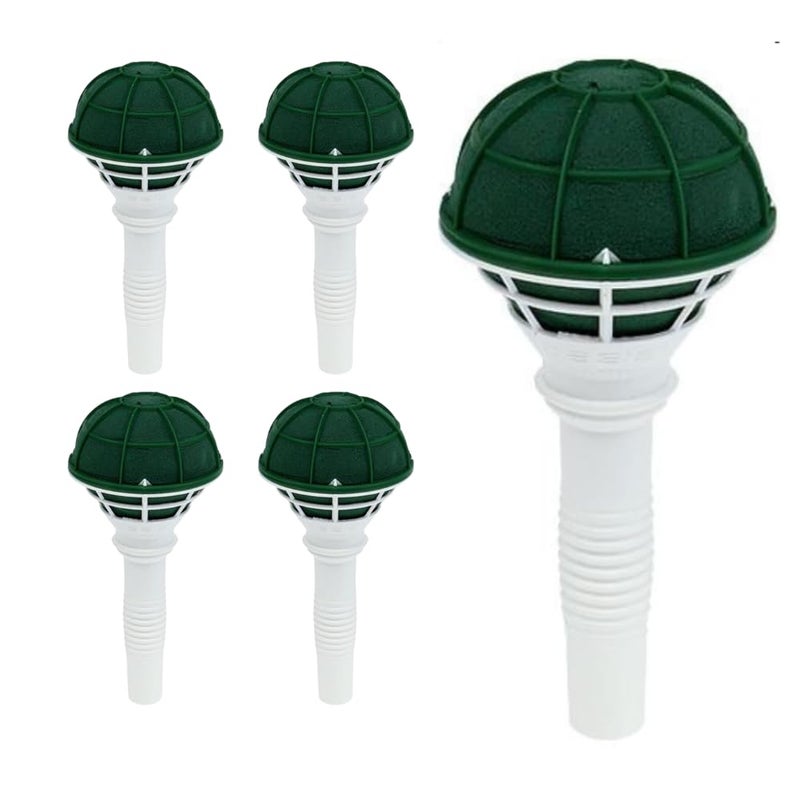 Oasis Pack of 5 Floral Foam Bouquet Holder – Green Dome-Shaped Wet Foam with Handle and Cage Support, 18 cm × 8 cm – Ideal for Bridal Bouquets, Floral Arrangements,Wedding Décor More - Image 1