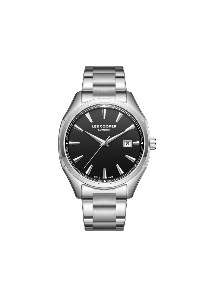 Lee Cooper LEE COOPER LC08007.350 Men's Analog Display Watch & Metal Strap Silver