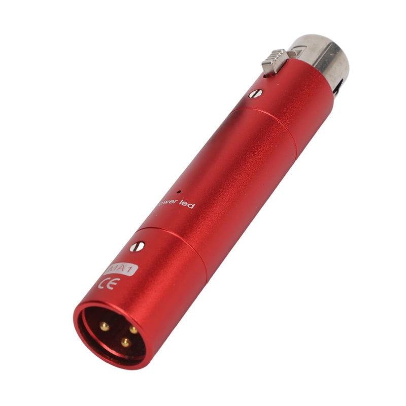 Red Inline Microphone Preamp 28dB Gain XLR Connector Studio Recording Live Streaming Broadcasting - Image 5