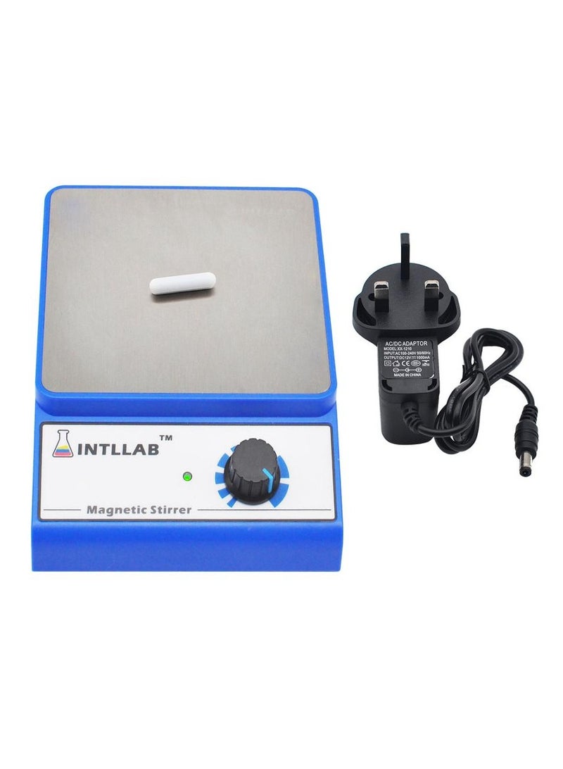 INTLLAB Tester 3000ml Magnetic Stirrer Stainless Steel Magnetic Mixer Magnetic Stir Plate for Sauces Yeast Starters Paint Ink (No Heating) Max Stirring Rate: 3000RPM（Blue&Sliver） - Image 5