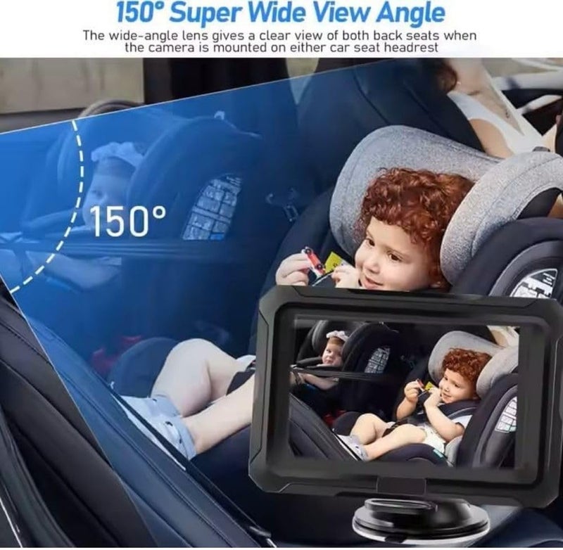 BRS Baby Car Monitor with Night Vision  HD 1080P Rear or Front Facing  Secure Baby Backseat Camera with 43 Display Easy Install for Newborns  Toddlers Infant Car Camera - Image 2