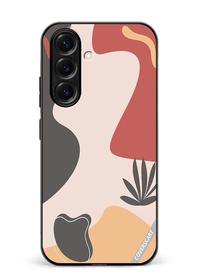 VR CREATIVE Protective Case Cover For Samsung Galaxy S25 Printable Template With Abstract Geometric Shapes, Nature Aesthetic Texture, Design Multicolour