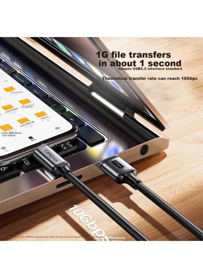 CangHua Usb3.0 Data Cable Type-c Charging Cable Usb-c Carplay Compatible Mobile Hard Drive Transfer Apple Iphone 16/15 Huawei Honor Phone Short Cable - Image 2