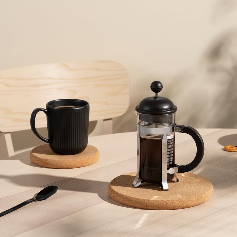 bodum 1913-01 Caféttiera Coffee Maker French Press System, Permanent Stainless Steel Filter, 0.35 Litres, Black - Image 2